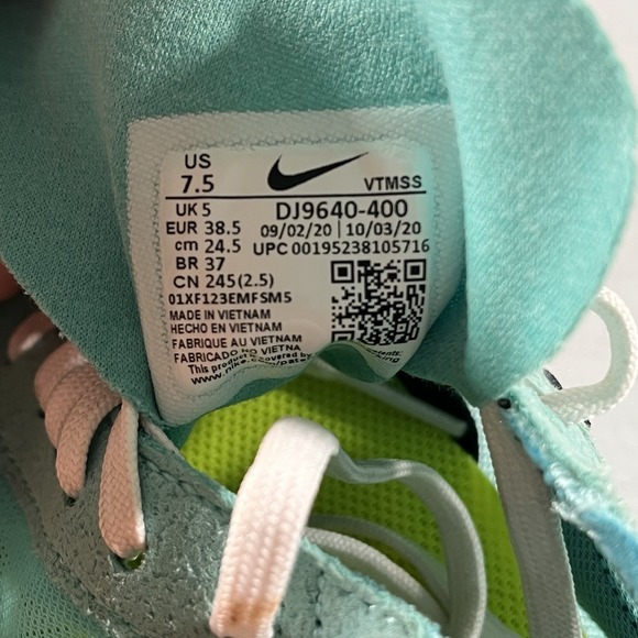 Womens Nike Waffle One Crater SE DJ9640-400 Dynamic Turquoise Size 7.5 - Picture 11 of 12